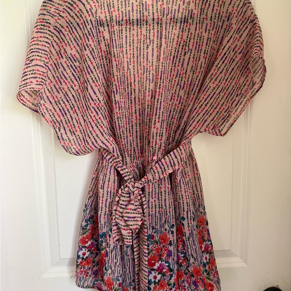 Xhilaration Multicolor Patterned Fabric Babydoll Blouse